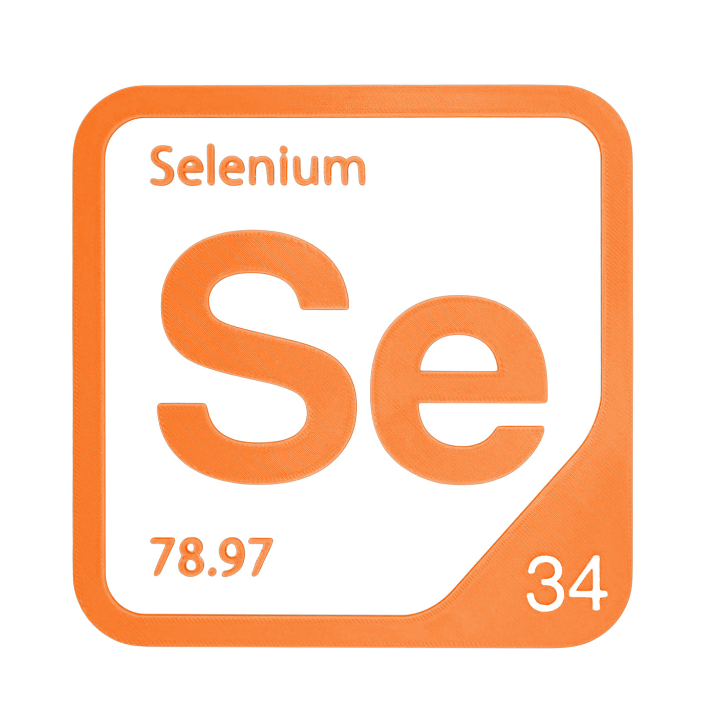 Selenium periodic table Elemental Tile in Orange