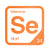 Selenium periodic table Elemental Tile in Orange