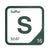 Sulfur periodic table Elemental Tile in Forest Green
