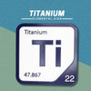 TITANIUM Periodic Table Tile – Educational Wall Art for Science Lovers, 5.6 x 5.6 Inches