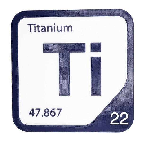 TITANIUM Periodic Table Tile – Educational Wall Art for Science Lovers, 5.6 x 5.6 Inches