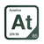 Astatine periodic table Elemental Tile in Forest Green