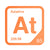 Astatine periodic table Elemental Tile in Orange