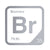 Bromine periodic table Elemental Tile in Gray
