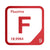 Fluorine periodic table Elemental Tile in Red