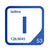 Iodine periodic table Elemental Tile in Blue