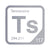Tennessine periodic table Elemental Tile in Gray