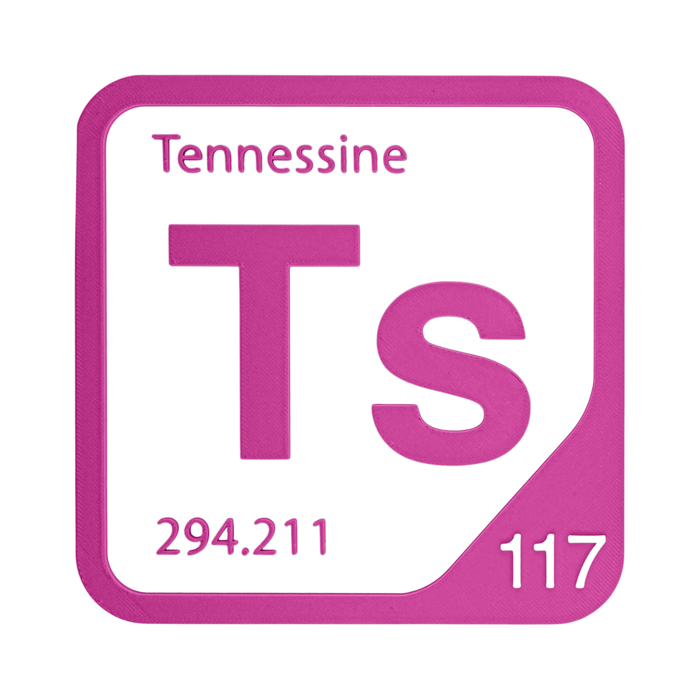 Tennessine periodic table Elemental Tile in Magenta