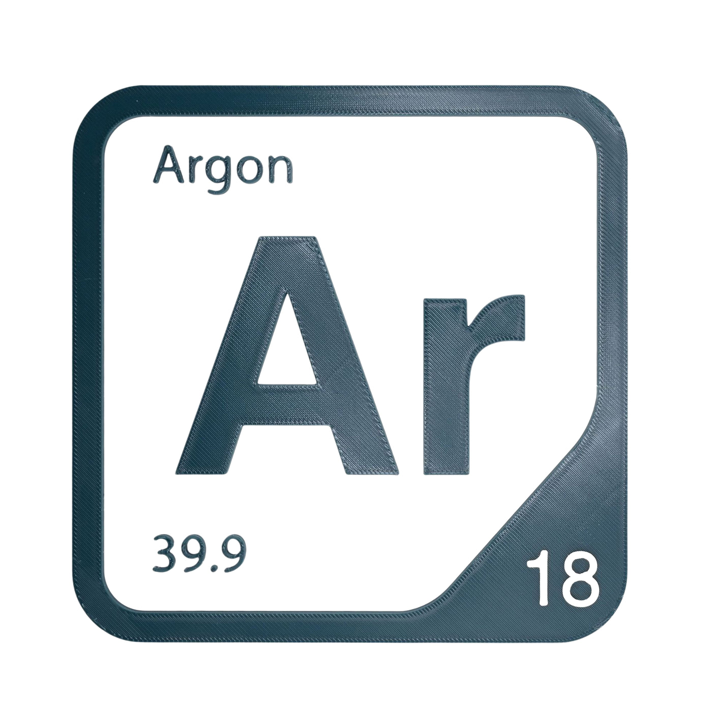 Argon periodic table Elemental Tile in Navy Blue