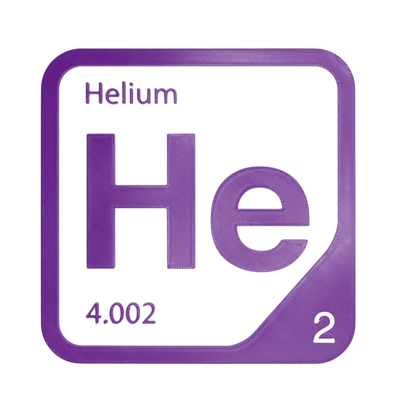 Helium periodic table Elemental Tile in Purple