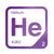 Helium periodic table Elemental Tile in Purple