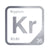 Krypton periodic table Elemental Tile in Gray
