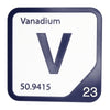 VANADIUM Periodic Table Tile – Educational Wall Art for Science Lovers, 5.6 x 5.6 Inches