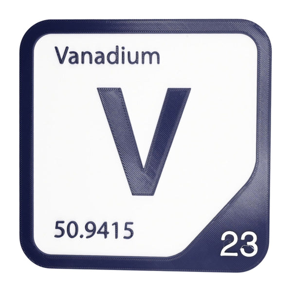 VANADIUM Periodic Table Tile – Educational Wall Art for Science Lovers, 5.6 x 5.6 Inches