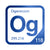 Oganesson periodic table Elemental Tile in Blue