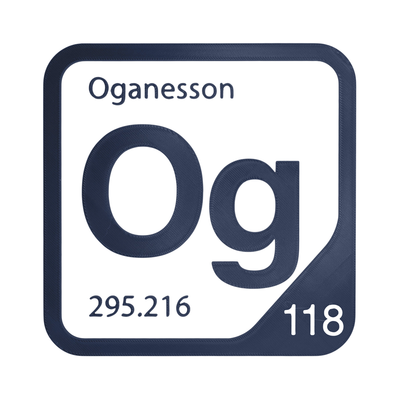 Oganesson periodic table Elemental Tile in Navy Blue