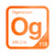 Oganesson periodic table Elemental Tile in Orange