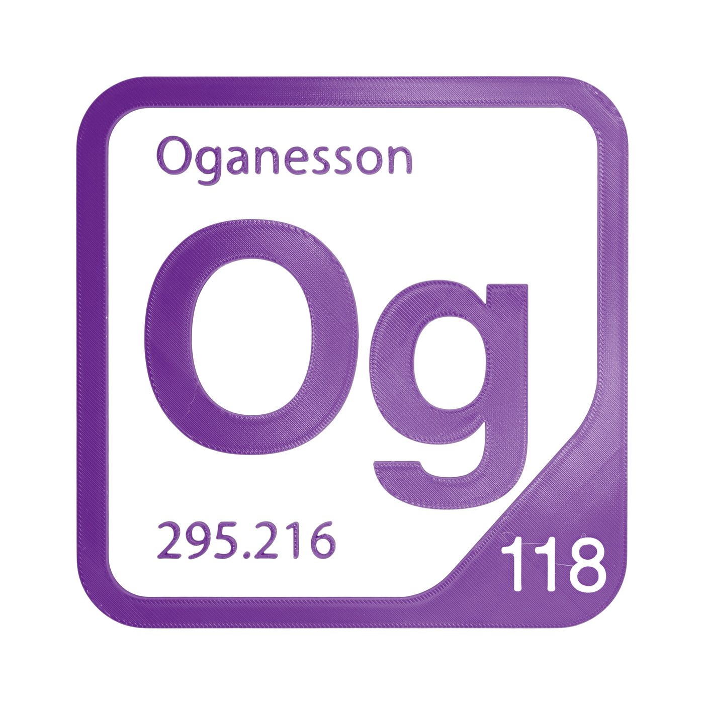 Oganesson periodic table Elemental Tile in Purple
