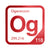 Oganesson periodic table Elemental Tile in Red