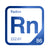 Radon periodic table Elemental Tile in Blue