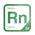 Radon periodic table Elemental Tile in Green