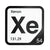 Xenon periodic table Elemental Tile in Black