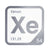Xenon periodic table Elemental Tile in Gray