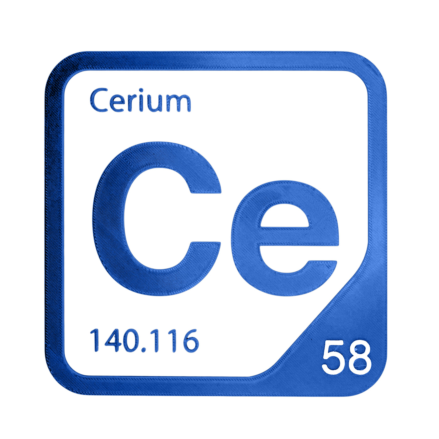 Cerium periodic table Elemental Tile in Blue
