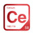 Cerium periodic table Elemental Tile in Red
