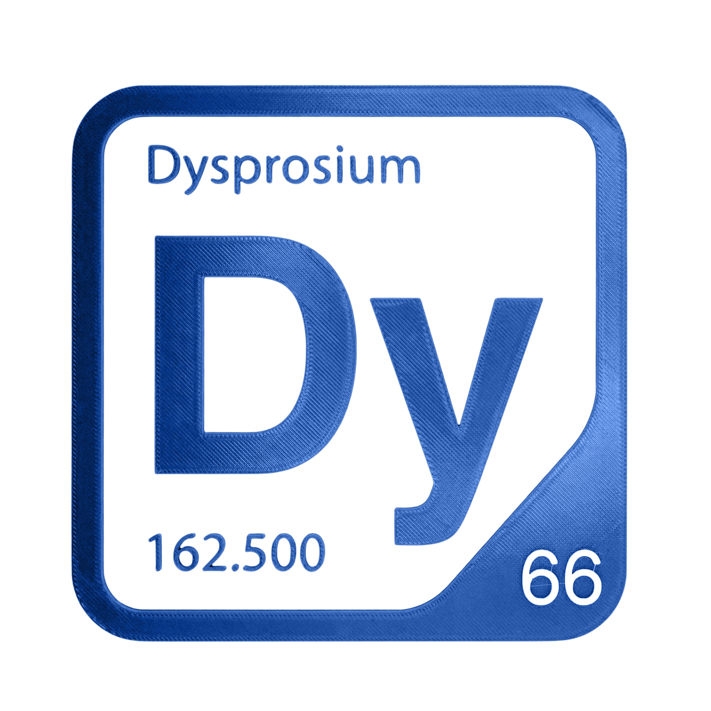 Dysprosium periodic table Elemental Tile in Blue