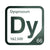 Dysprosium periodic table Elemental Tile in Forest Green