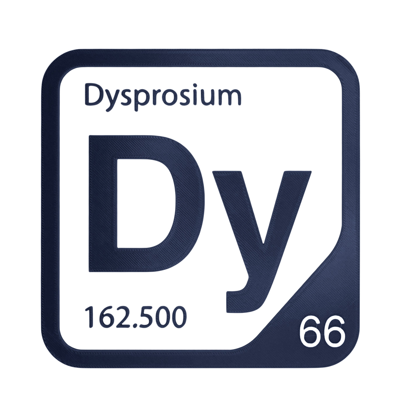 Dysprosium periodic table Elemental Tile in Navy Blue