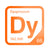 Dysprosium periodic table Elemental Tile in Orange