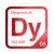 Dysprosium periodic table Elemental Tile in Red