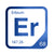 Erbium periodic table Elemental Tile in Blue