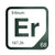 Erbium periodic table Elemental Tile in Forest Green