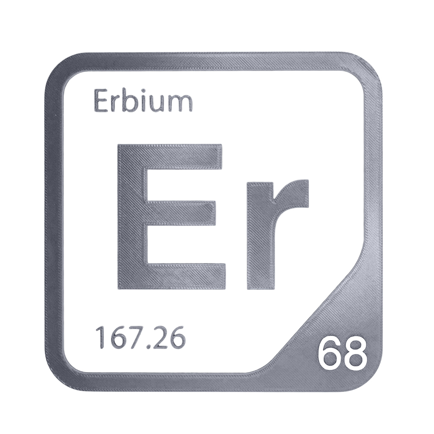 Erbium periodic table Elemental Tile in Gray