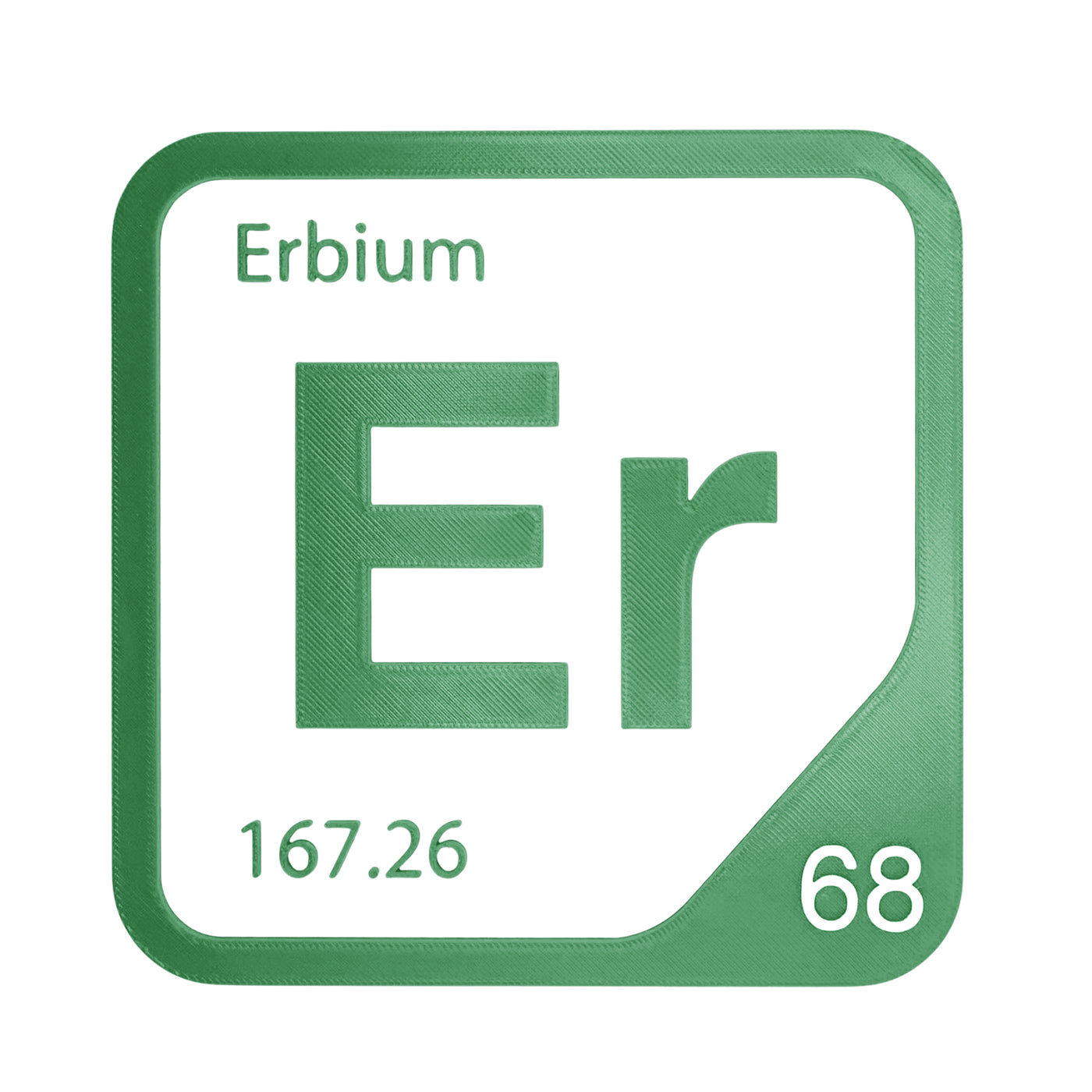 Erbium periodic table Elemental Tile in Green