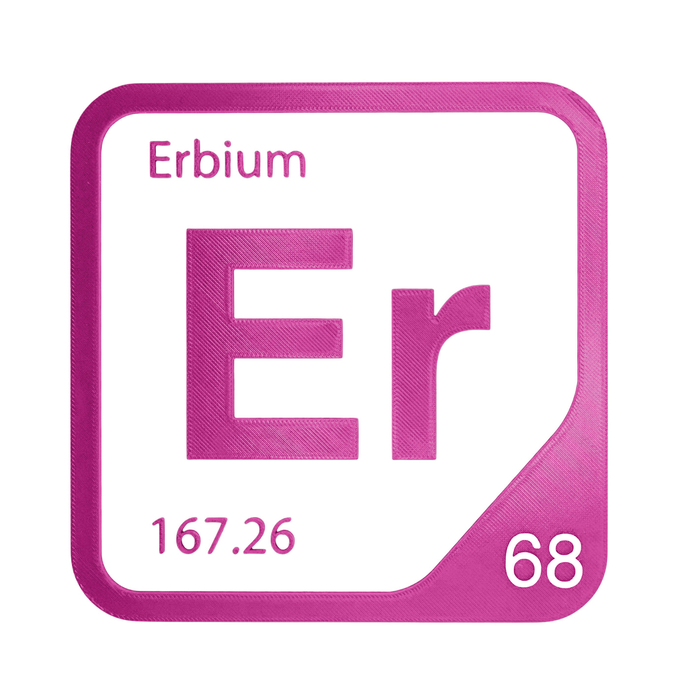 Erbium periodic table Elemental Tile in Magenta