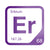 Erbium periodic table Elemental Tile in Purple