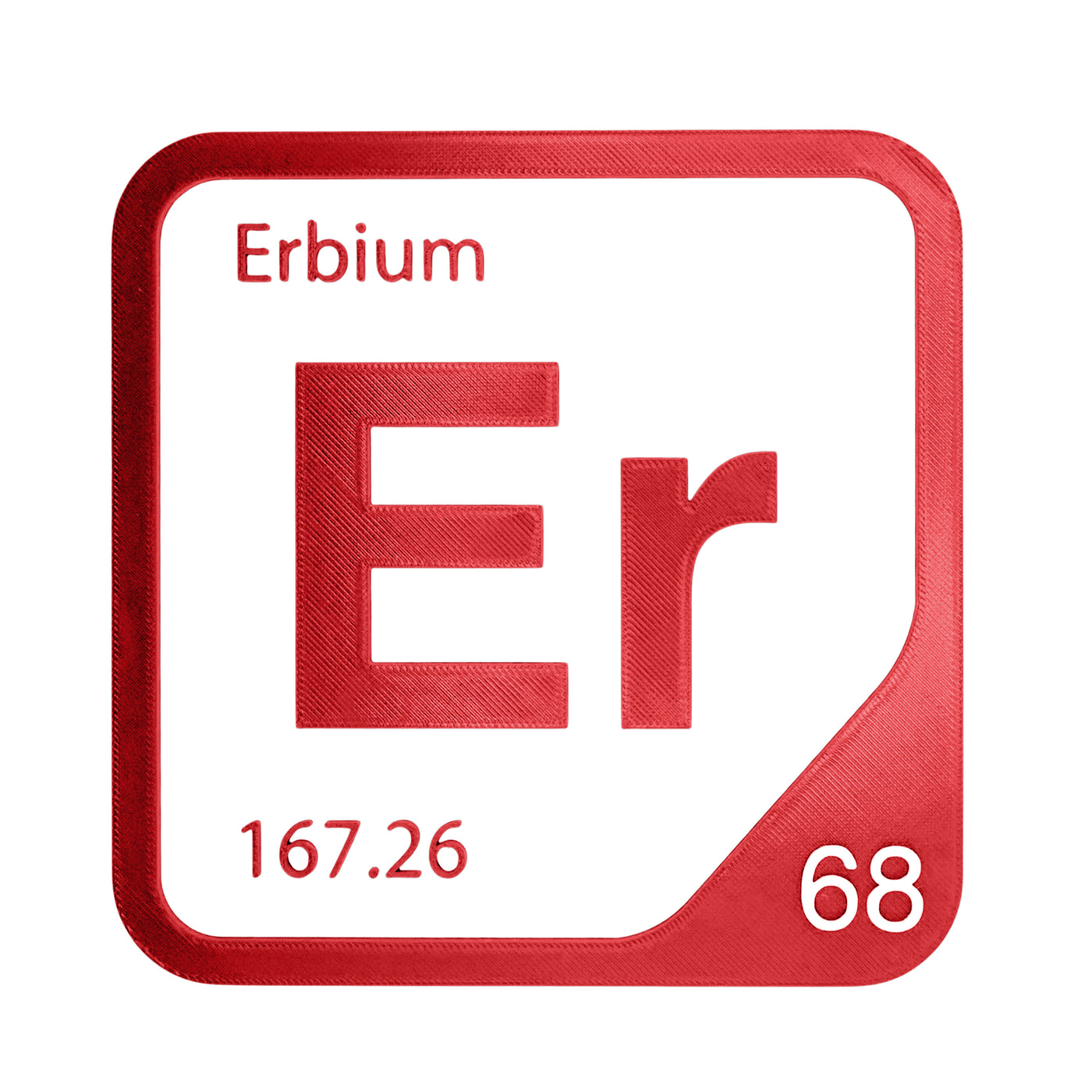 Erbium periodic table Elemental Tile in Red