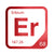 Erbium periodic table Elemental Tile in Red