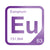 Europium periodic table Elemental Tile in Purple