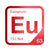 Europium periodic table Elemental Tile in Red