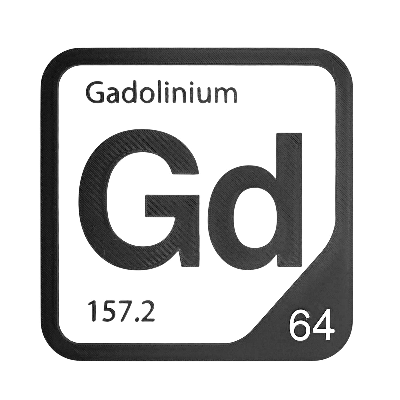 Gadolinium periodic table Elemental Tile in Black