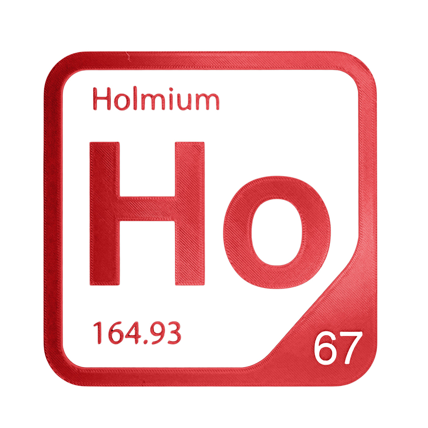 Holmium periodic table Elemental Tile in Red
