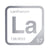 Lanthanum periodic table Elemental Tile in Gray