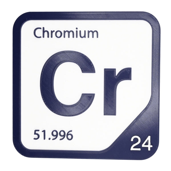 CHROMIUM Periodic Table Tile – Educational Wall Art for Science Lovers, 5.6 x 5.6 Inches