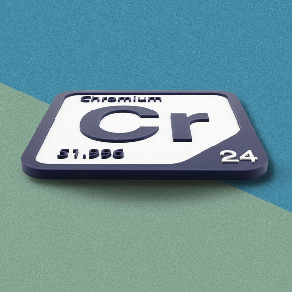 CHROMIUM Periodic Table Tile – Educational Wall Art for Science Lovers, 5.6 x 5.6 Inches