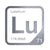 Lutetium periodic table Elemental Tile in Gray